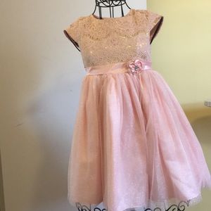 Pink and gold shimmer dress